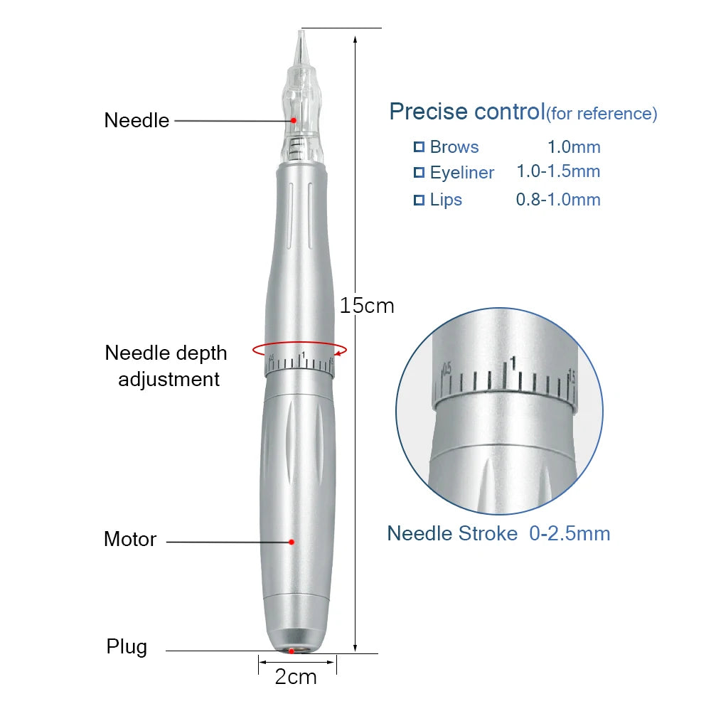 BMX Permanent Makeup Machine Dermografo Micropigmentacion Device Eyebrow Machine for Eyebrow Lip Tattoo Pen Kit P300