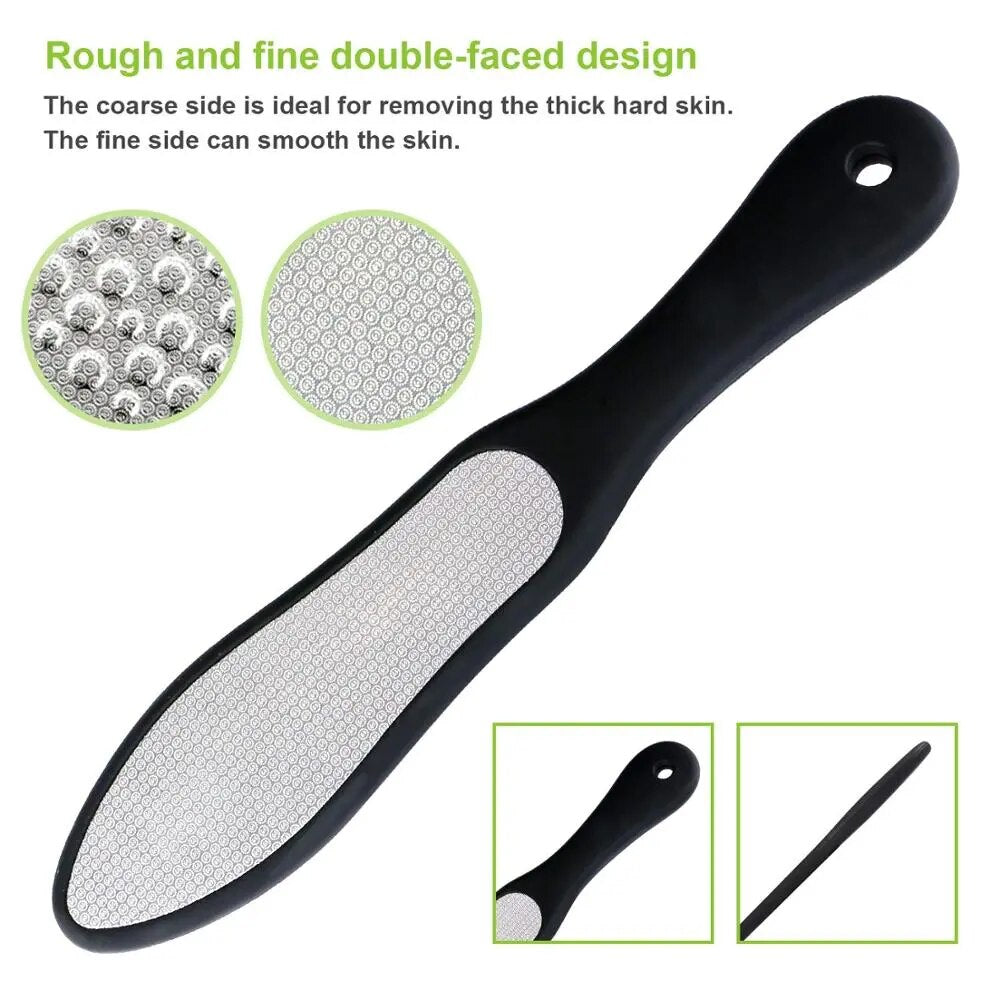 Stainless Steel Double Side Foot Files Hard Skin Pedicure Rasp Scrubber Callus Remover Grinding Foot Skin Care