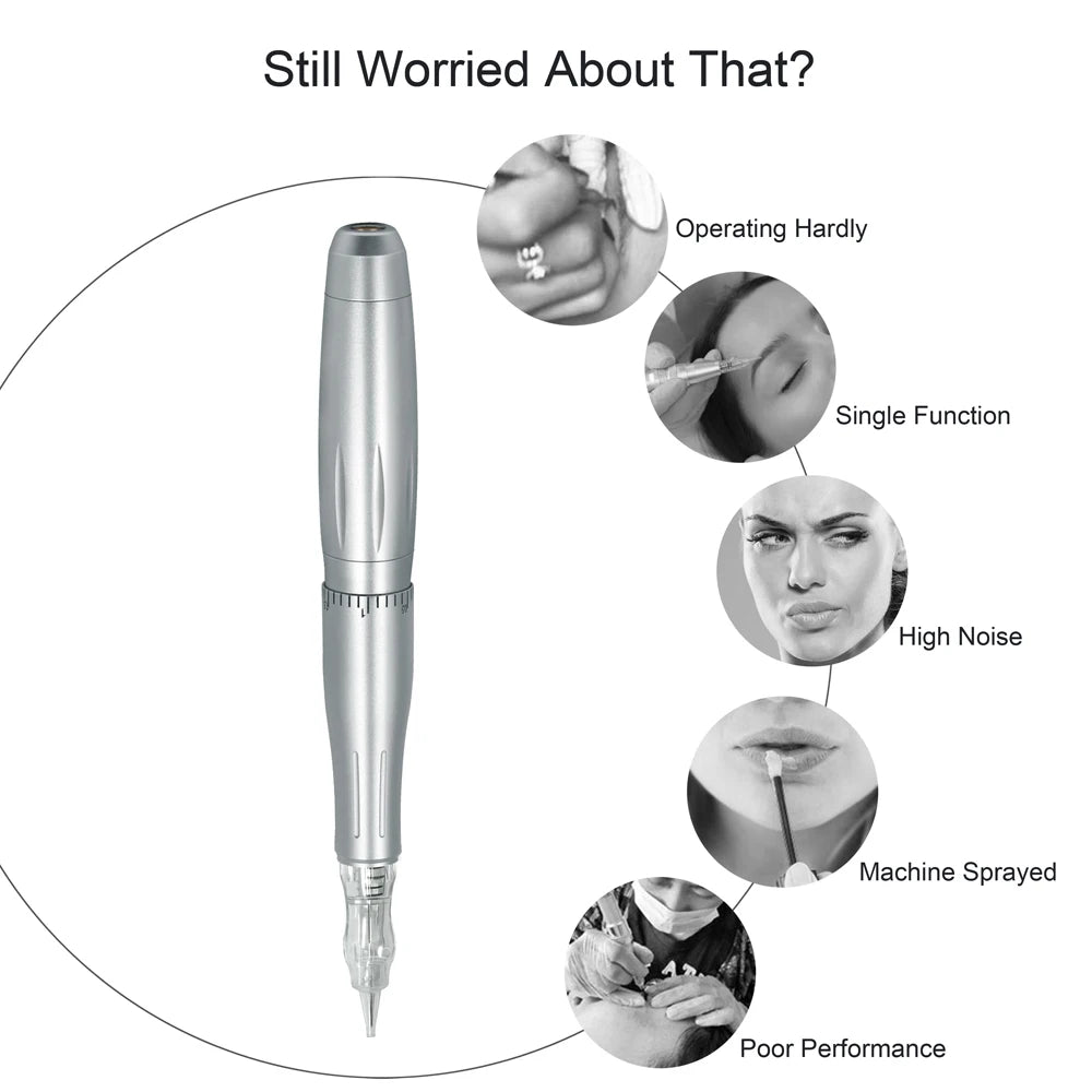 BMX Permanent Makeup Machine Dermografo Micropigmentacion Device Eyebrow Machine for Eyebrow Lip Tattoo Pen Kit P300