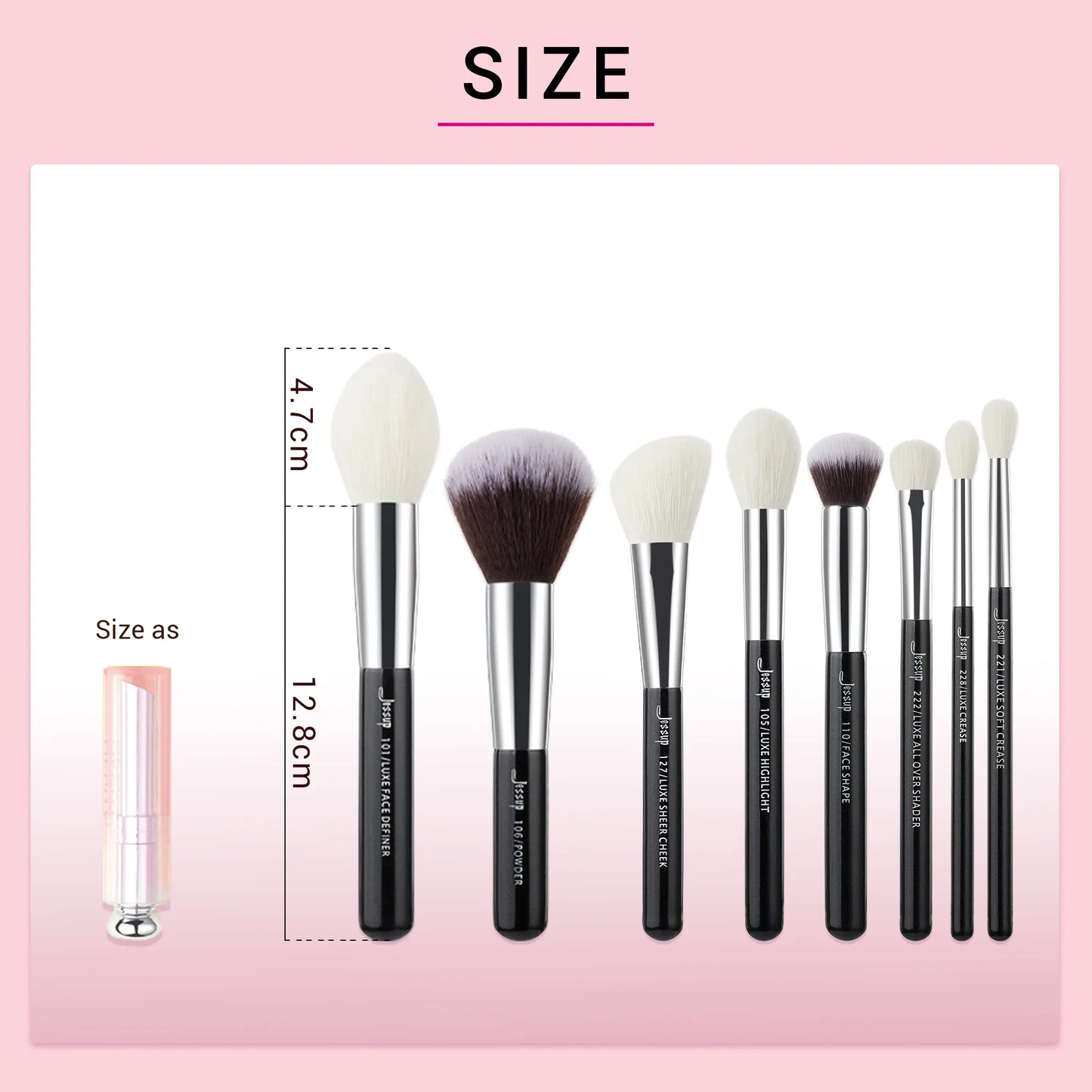 Jessup Professional Makeup Brushes Set 25pcs Natural-Synthetic Foundation Powder Eyeshadow Make up Brush Blushes Black T175