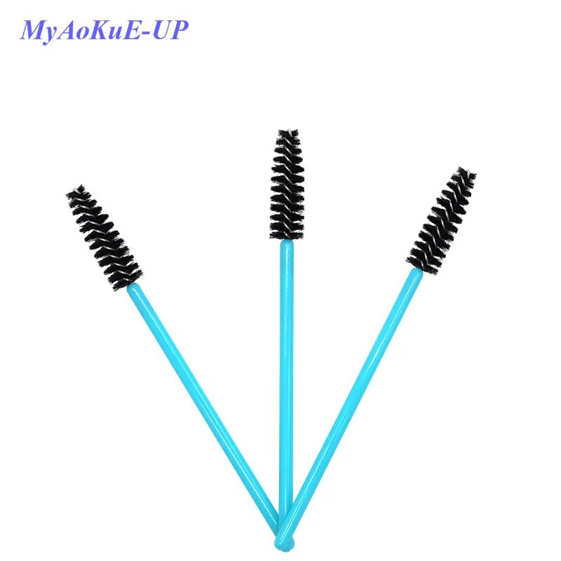 500 Pcs/lot Disposable One-off 5 Mix Colors Nylon Mascara Wands Eyelash Extension Applicator Spoolers Makeup Brushes