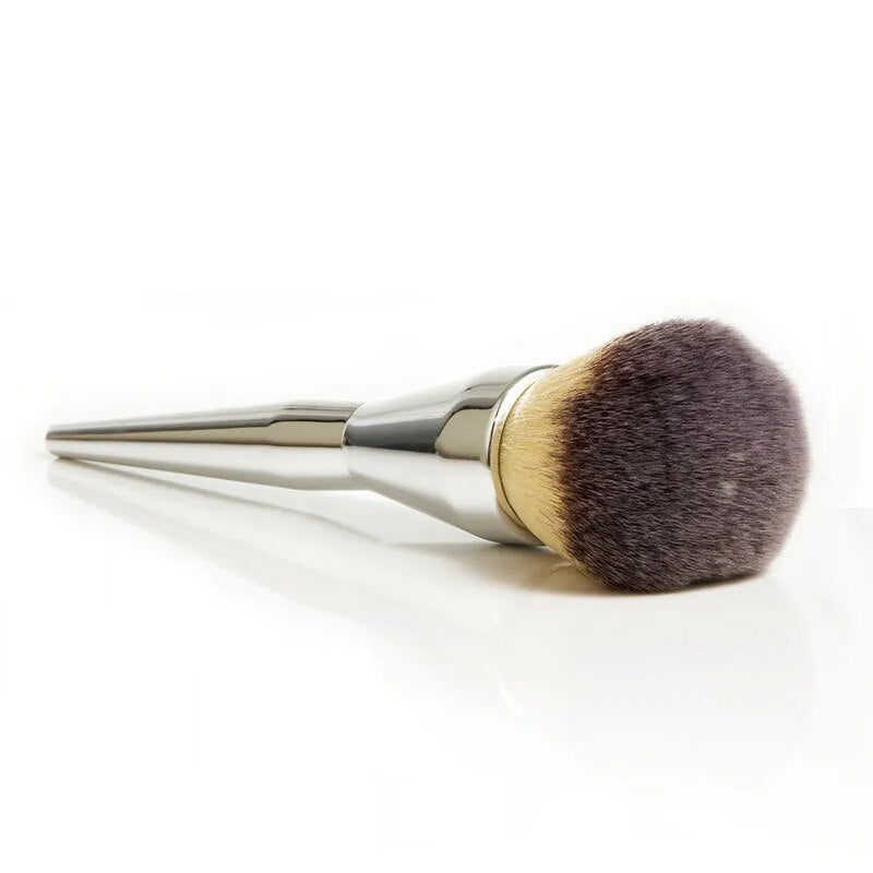 RANCAI 1pcs Very Big Powder Brush Foundation Blush Face Round Large Beauty Cosmetics Aluminum Makeup Brushes Soft Hair