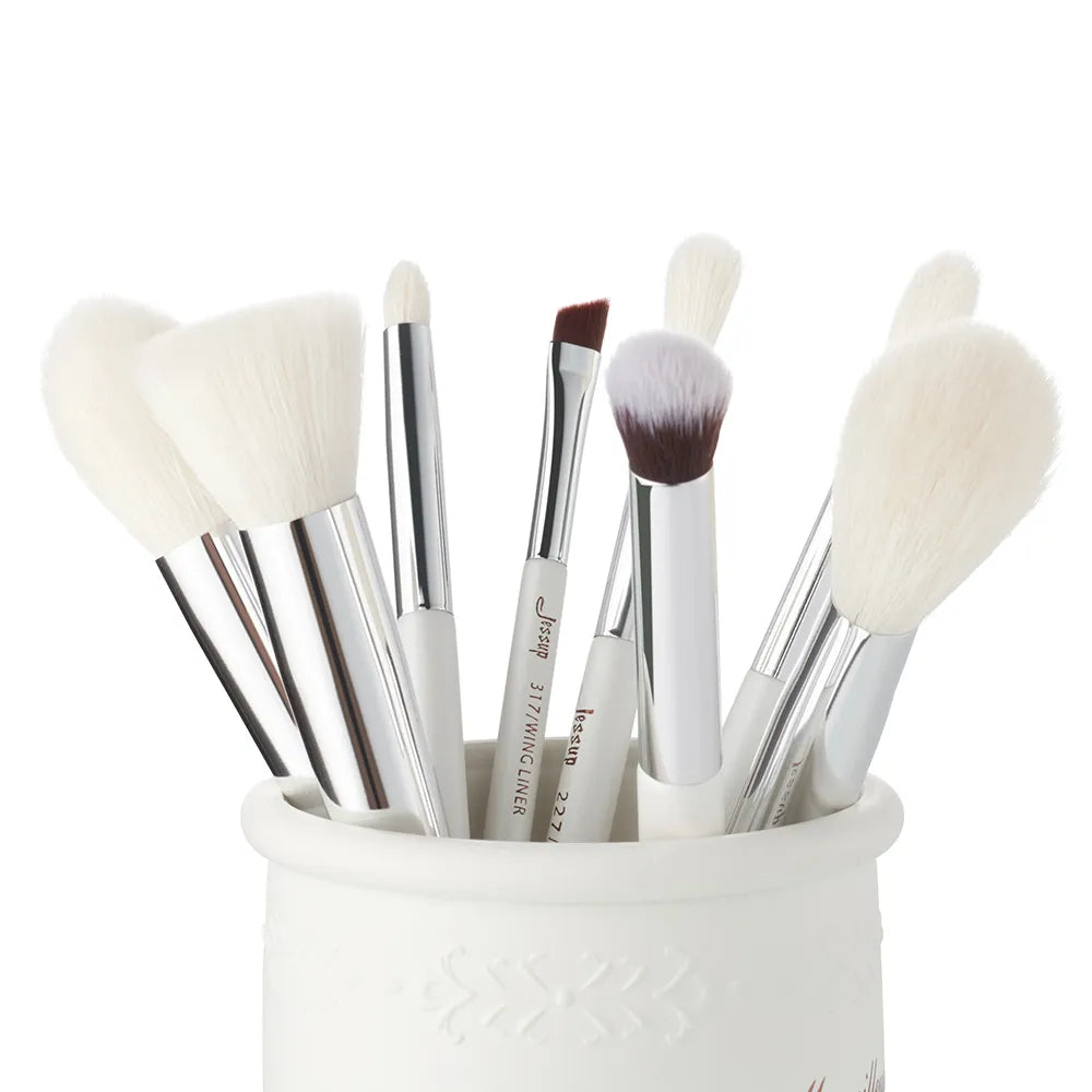 Jessup Makeup Brushes Set 8pcs Make up Brush Powder Foundation Highlighter Blending shading Eyeshadow Natural-synthetic