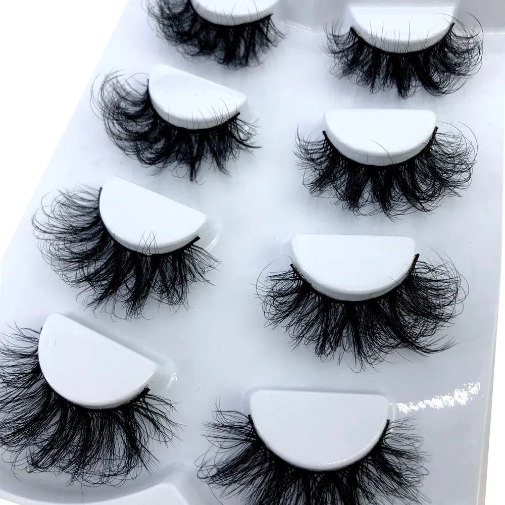 HBZGTLAD 2/4 pairs natural false eyelashes fake lashes long makeup 3d mink lashes eyelash extension mink eyelashes for beauty