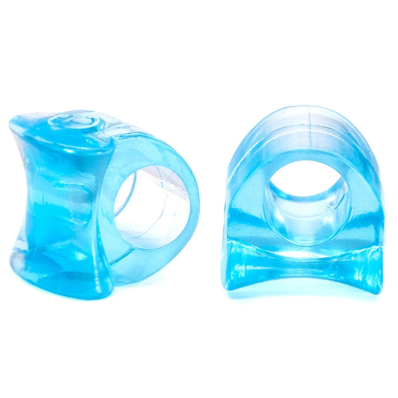 2pcs Blue Soft Silicone Gel Toe Separator Foot Care Tool Hallux Valgus Bunion Spacers Thumb Corrector
