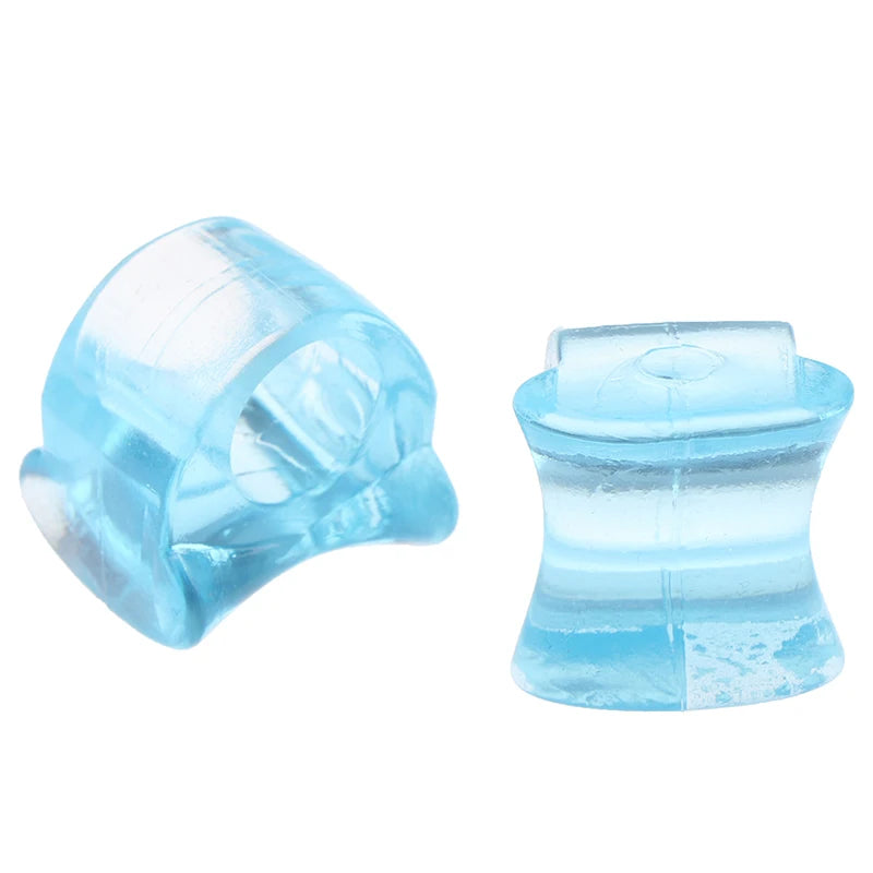 2pcs Blue Soft Silicone Gel Toe Separator Foot Care Tool Hallux Valgus Bunion Spacers Thumb Corrector
