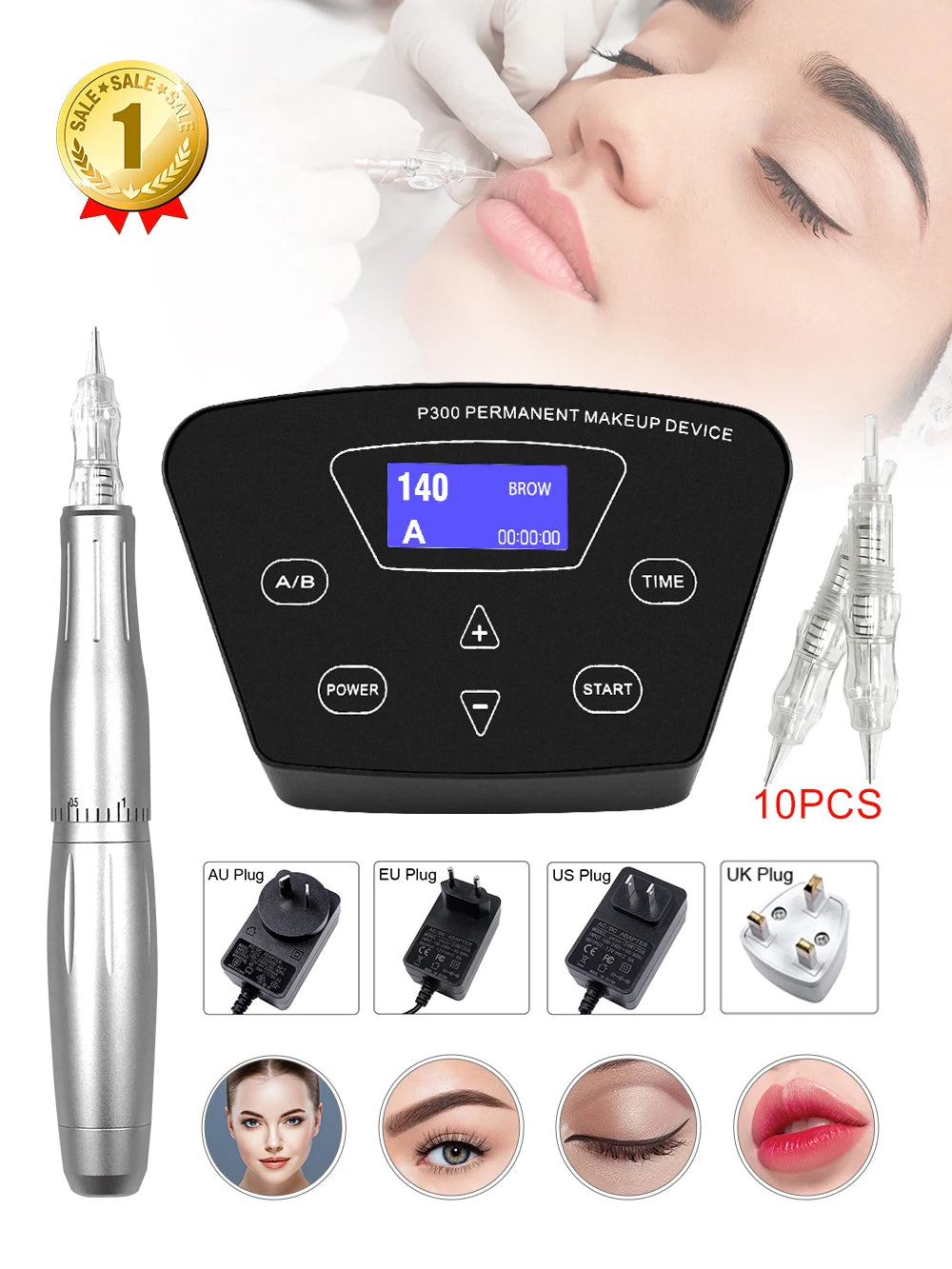 BMX Permanent Makeup Machine Dermografo Micropigmentacion Device Eyebrow Machine for Eyebrow Lip Tattoo Pen Kit P300