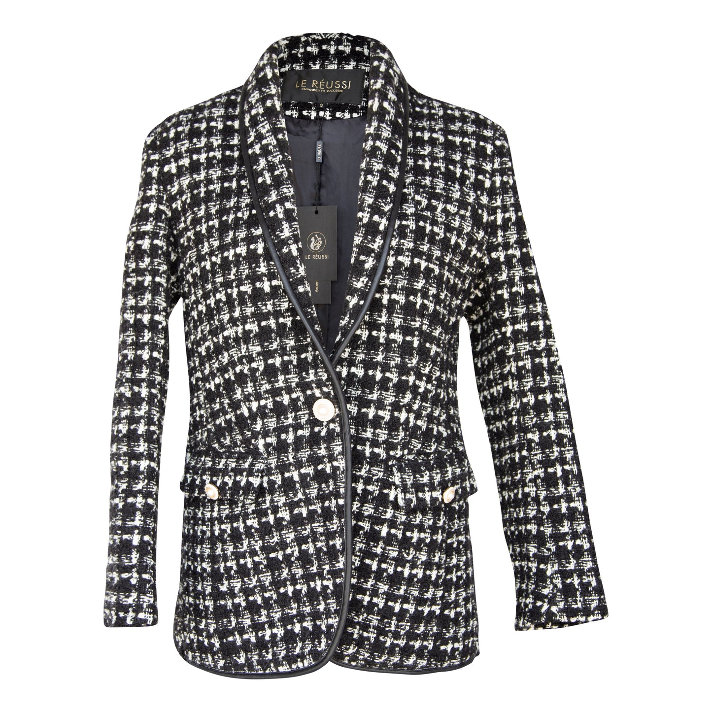 Black & White Tweed Checkers Jacket