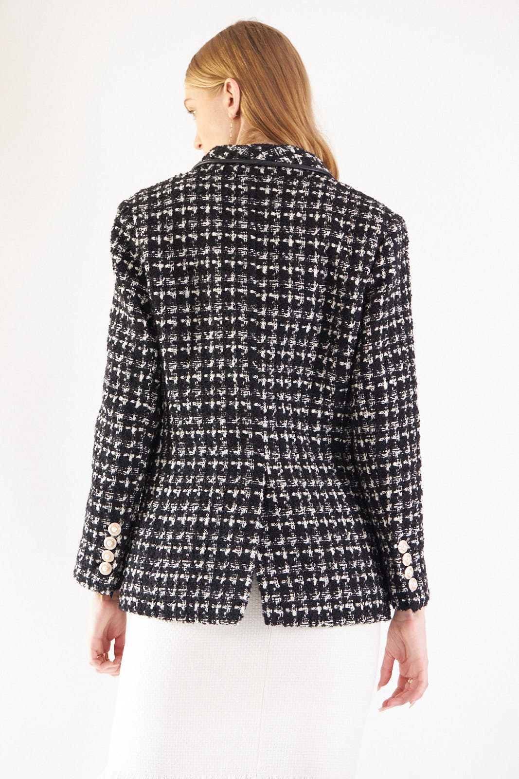 Black & White Tweed Checkers Jacket
