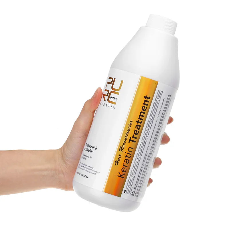 PURC Brazilian Keratin Hair Treatment Professional Straightening Repair Damage 1000ml Formalin Smoothing Hair Care Products