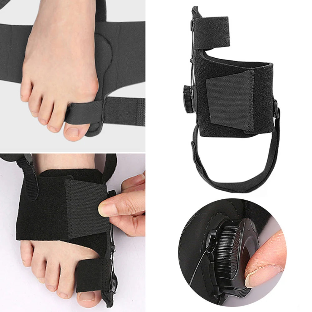 1PC Pain Relief Bunion Corrector Big Toe Straightener Adjustable Hallux Valgus Corrector With Knob Buckle Orthopedic Supplies
