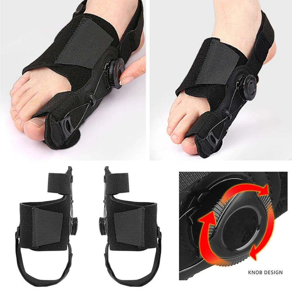 1PC Pain Relief Bunion Corrector Big Toe Straightener Adjustable Hallux Valgus Corrector With Knob Buckle Orthopedic Supplies