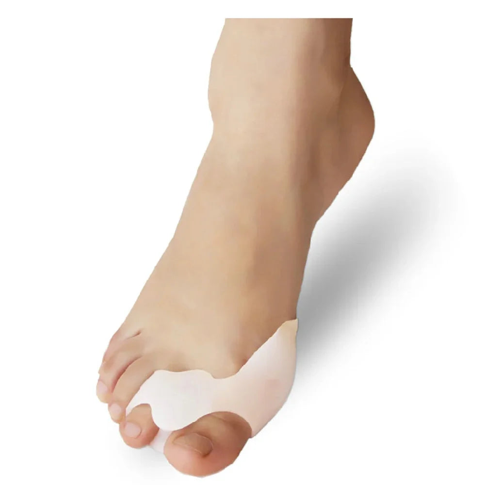 2Pcs Silicone Toe Separator Soft Bunion Corrector Hallux Valgus Correction Straightener Toe Protector Pedicure Tool Foot Care