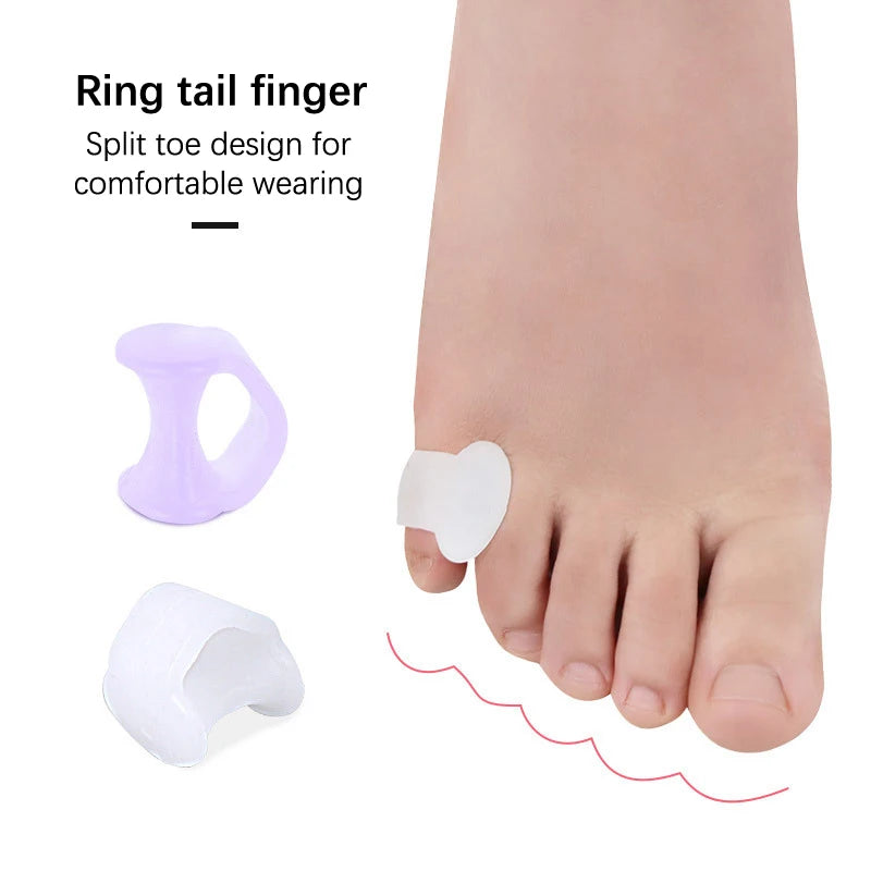 2Pcs=1Pair Toe Separator Hallux Valgus Bunion Corrector Orthotics Feet Bone Thumb Adjuster Correction Pedicure Sock Straightener