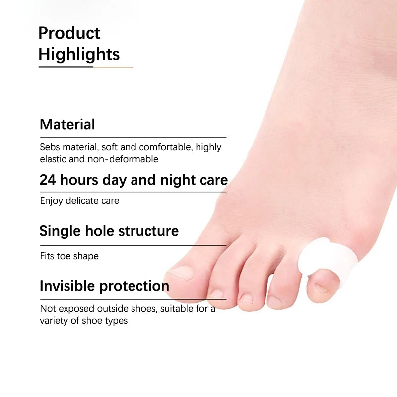 2Pcs=1Pair Toe Separator Hallux Valgus Bunion Corrector Orthotics Feet Bone Thumb Adjuster Correction Pedicure Sock Straightener