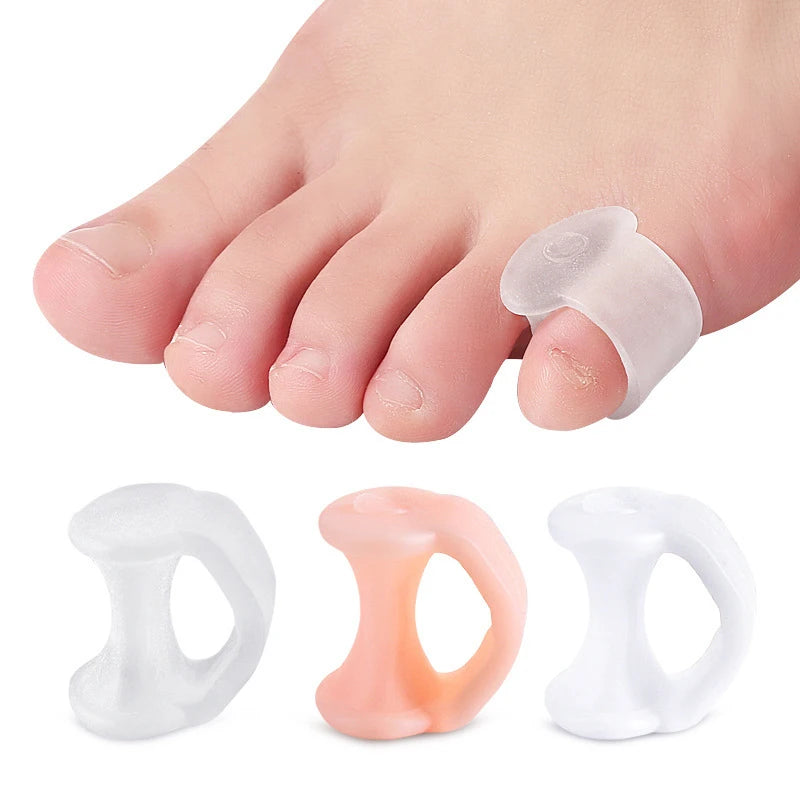 2Pcs=1Pair Toe Separator Hallux Valgus Bunion Corrector Orthotics Feet Bone Thumb Adjuster Correction Pedicure Sock Straightener
