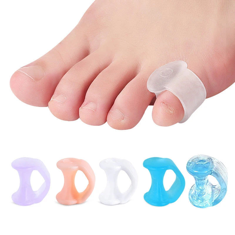 2Pcs=1Pair Toe Separator Hallux Valgus Bunion Corrector Orthotics Feet Bone Thumb Adjuster Correction Pedicure Sock Straightener