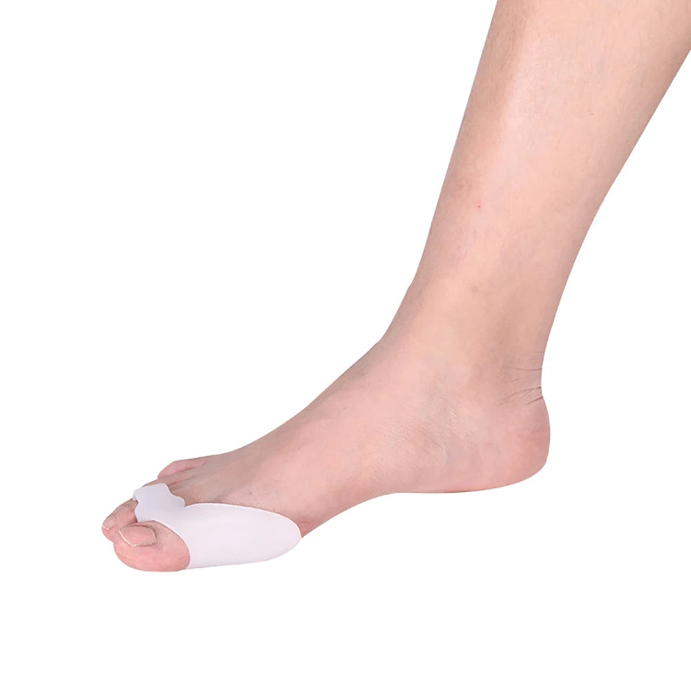 2Pcs Silicone Toe Separator Soft Bunion Corrector Hallux Valgus Correction Straightener Toe Protector Pedicure Tool Foot Care