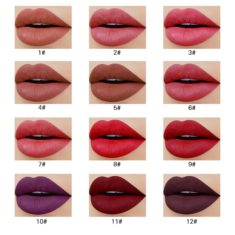 IMAGIC Lipstick Moisturizer Lips Smooth Lip Stick Long Lasting Charming Lip Lipstick Cosmetic Beauty Makeup 12 Colors