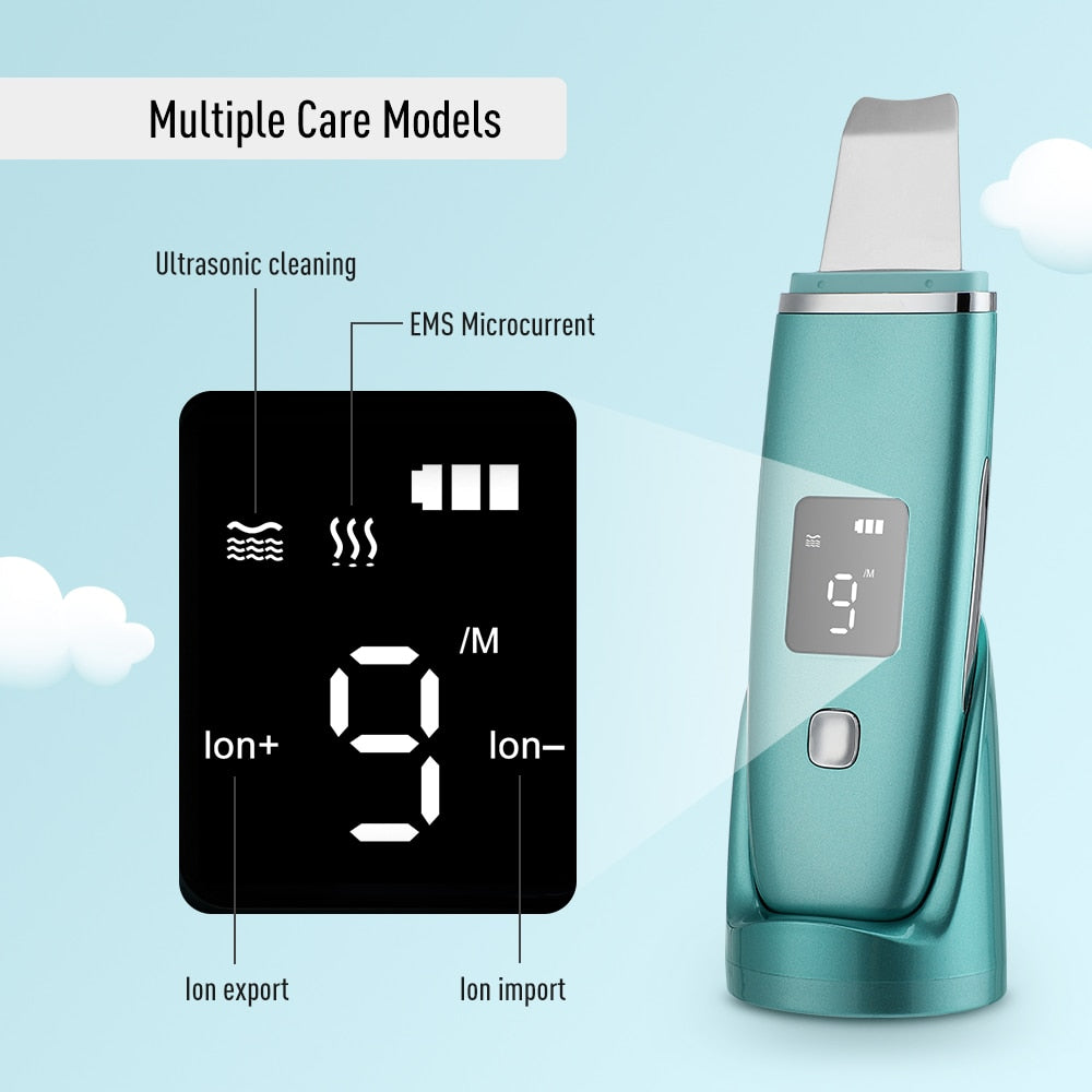 Ultrasonic Skin Scrubber EMS Facial Pore Deep Cleansing