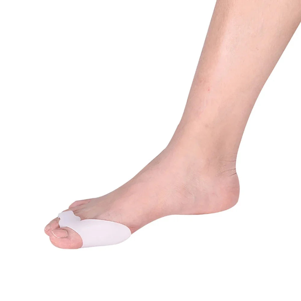 2Pcs Silicone Toe Separator Soft Bunion Corrector Hallux Valgus Correction Straightener Toe Protector Pedicure Tool Foot Care