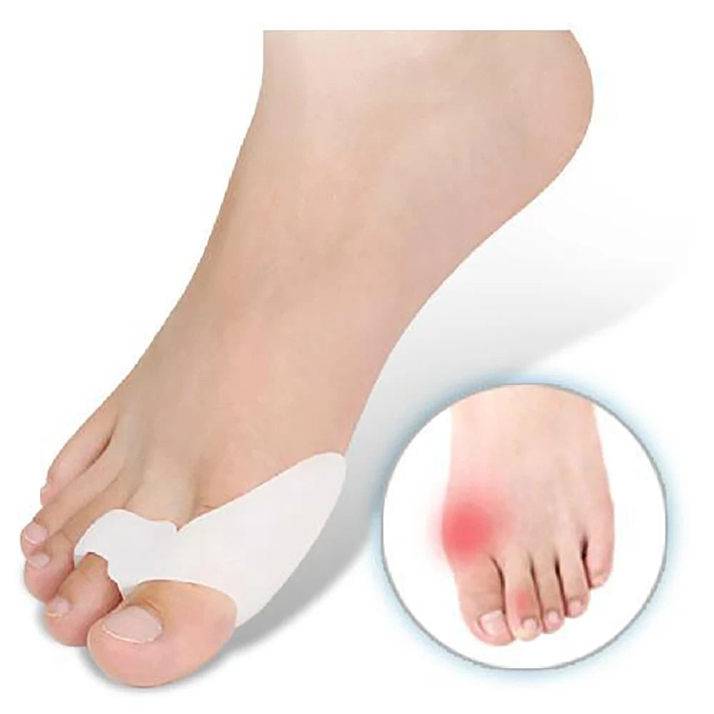 2Pcs Silicone Toe Separator Soft Bunion Corrector Hallux Valgus Correction Straightener Toe Protector Pedicure Tool Foot Care