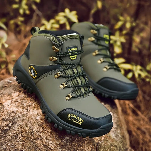 Unisex New Hiking Boots Men Waterproof High Top Trekking Botas Leather