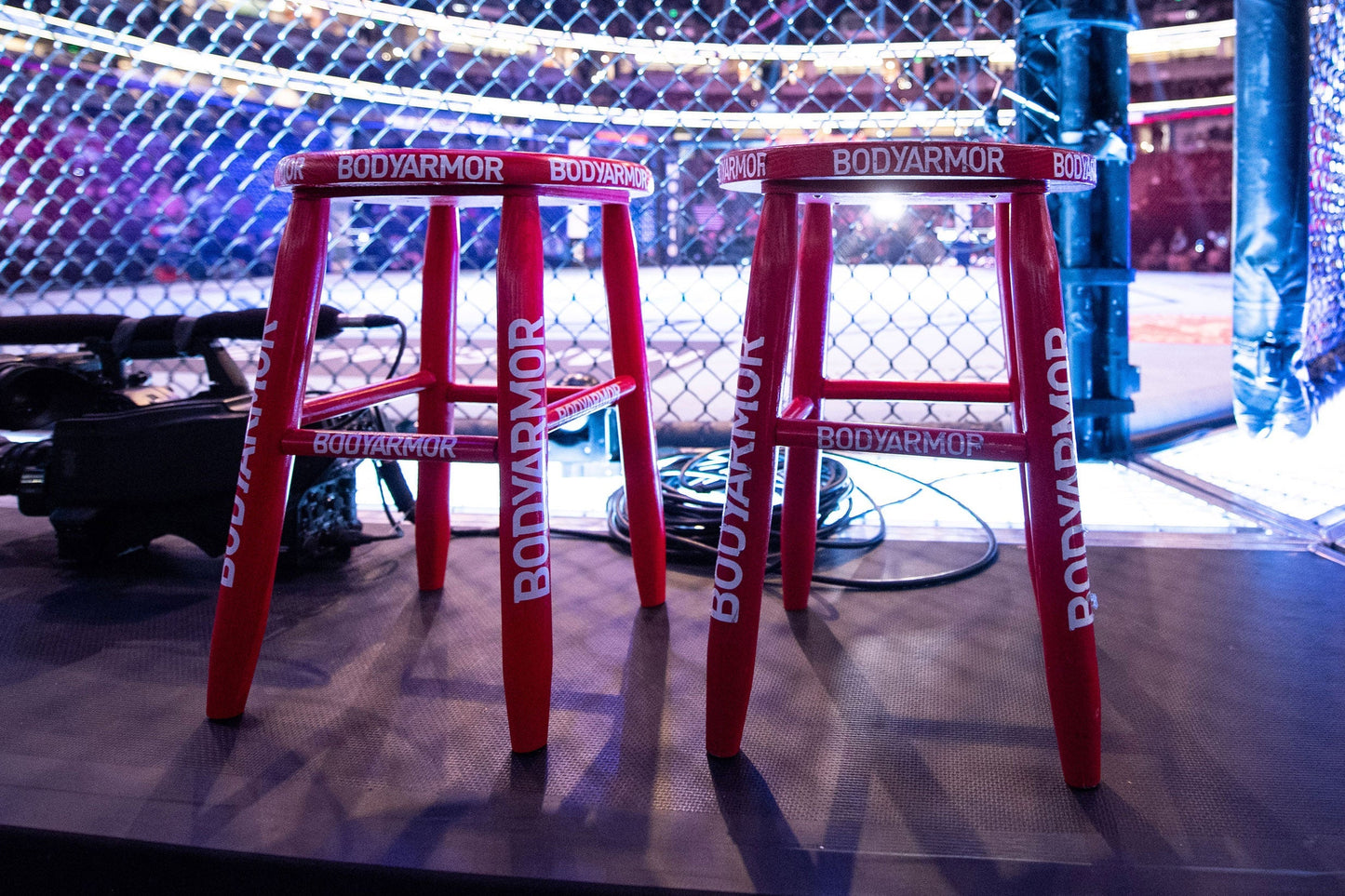 UFC Fight Night: Ortega vs Rodriguez Event Used Cornerman Stool - Red