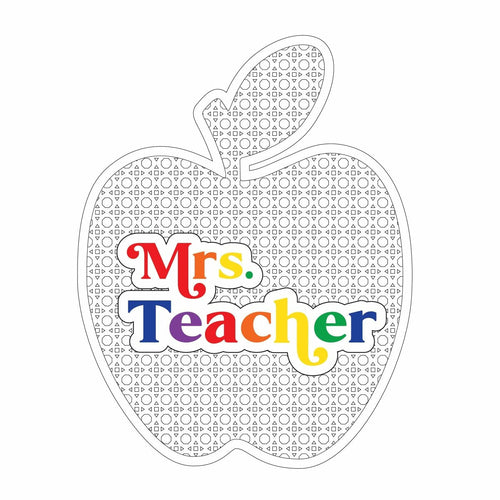 Personalized Rattan Teacher Apple Sign