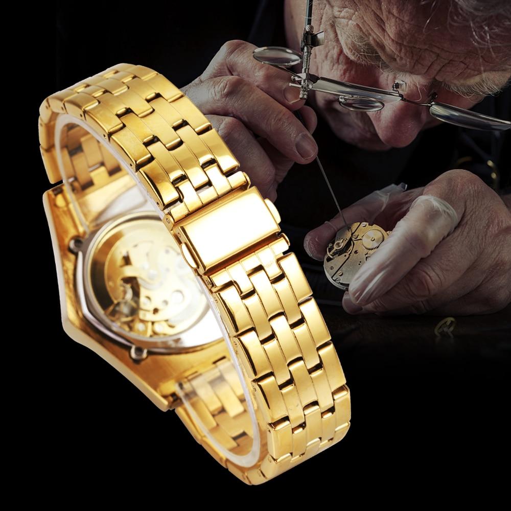 Triangle Military Men Watch Skeleton Mechanical Automatic Wristwatches