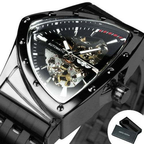 Triangle Military Men Watch Skeleton Mechanical Automatic Wristwatches