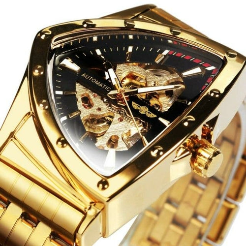 Triangle Military Men Watch Skeleton Mechanical Automatic Wristwatches