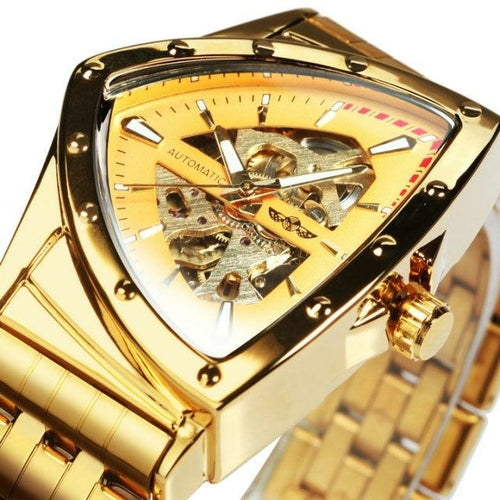 Triangle Military Men Watch Skeleton Mechanical Automatic Wristwatches