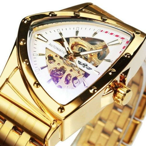 Triangle Military Men Watch Skeleton Mechanical Automatic Wristwatches