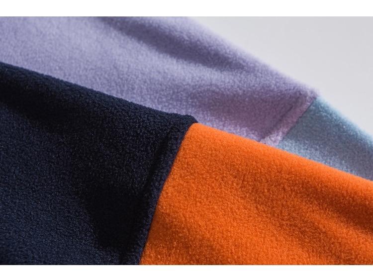 Hoodie Men Color Block Patchwork Graphic Embroidery Pullovers Soft