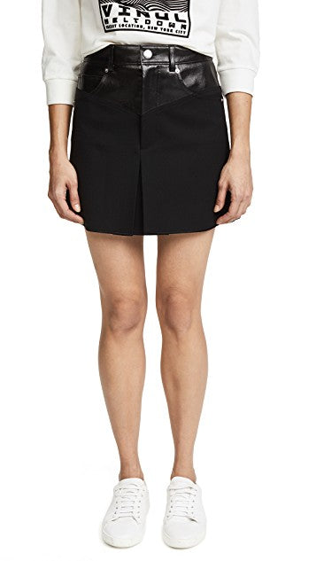 Women Real Lambskin Leather Slim Fit Skirt WS081