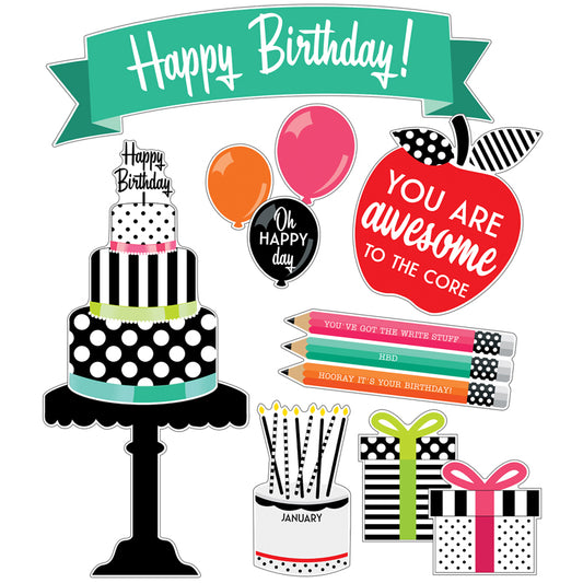 Carson Dellosa Education CD-110498 Brights Birthday Bulletin Board Set