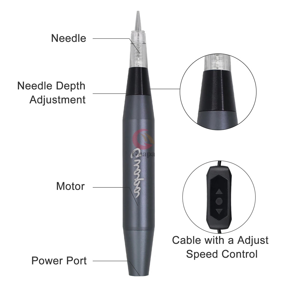 Newest Professional Makeup Tattoo Pen Machine Permanent Eyebrow Lip Contour Pen Beauty Art Tattoo Gun with Cartridge Needles