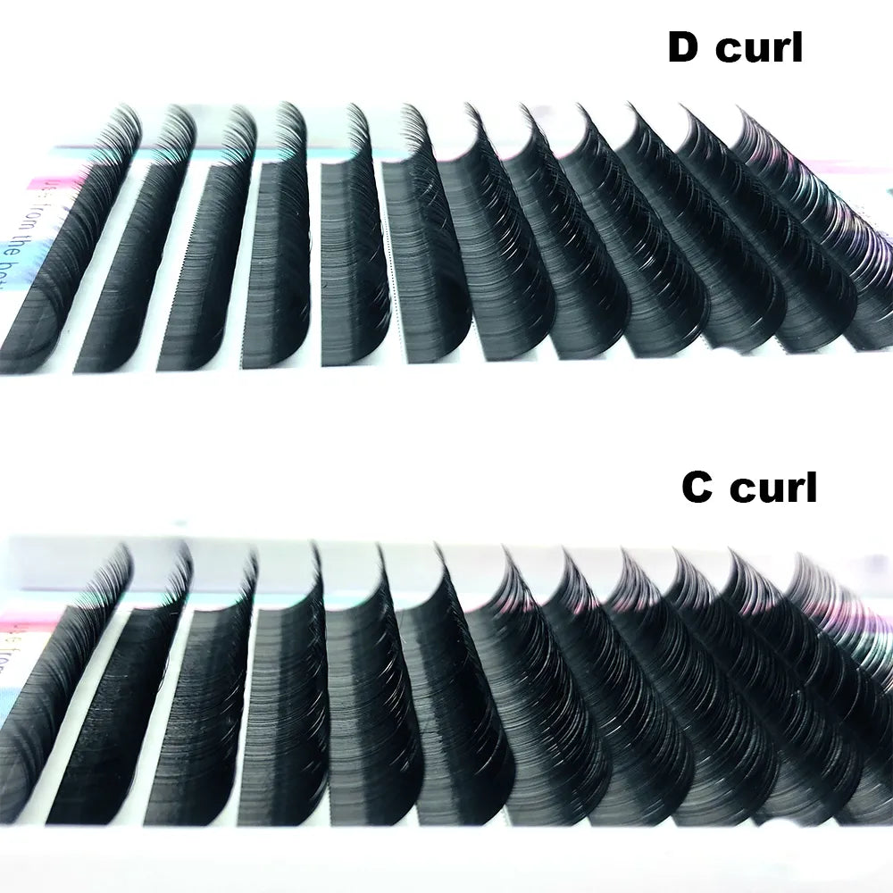 New Ellipse Flat False Eyelash Extension 8-16mm and mix flat mink cilia eyelashes Faux Mink Split Tip Ellipse eyelashes Matte