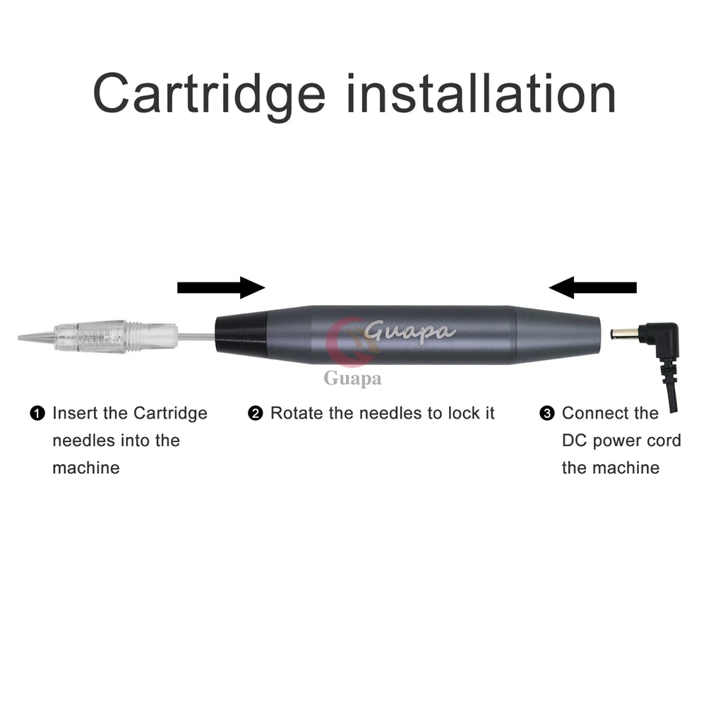 Newest Professional Makeup Tattoo Pen Machine Permanent Eyebrow Lip Contour Pen Beauty Art Tattoo Gun with Cartridge Needles