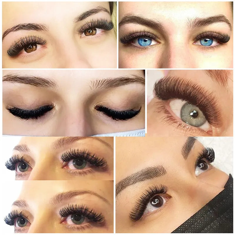 New Ellipse Flat False Eyelash Extension 8-16mm and mix flat mink cilia eyelashes Faux Mink Split Tip Ellipse eyelashes Matte