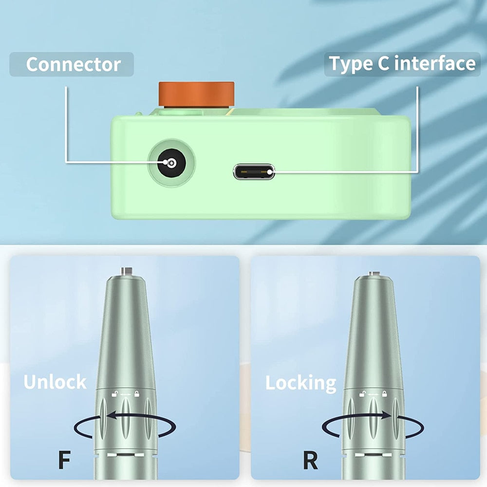 Portable Nail Drill Pen Polisher Rechargeable Electric Nail Drill