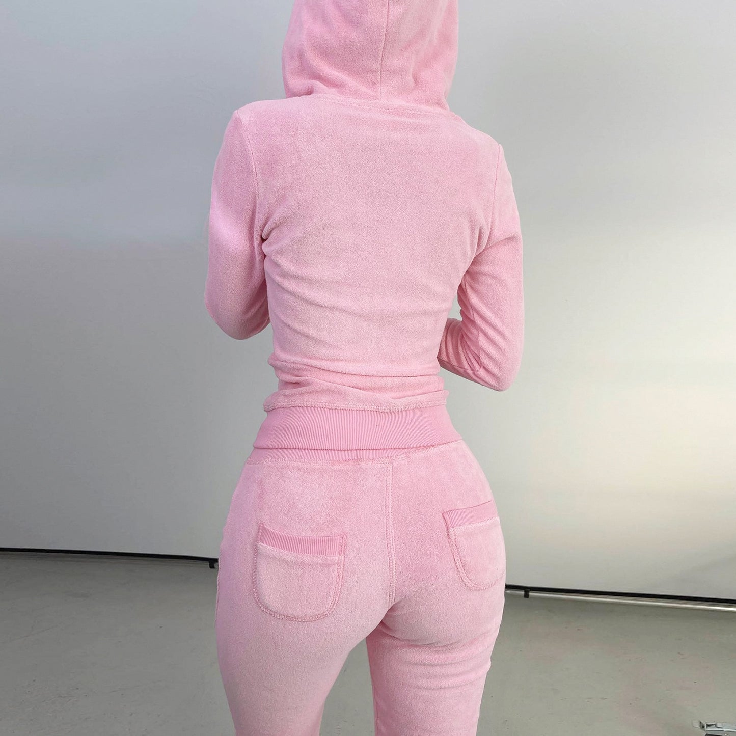 Women Thick Fleece 3 Piece Set Sweatpants & Vest & Hoodies Jackets Set
