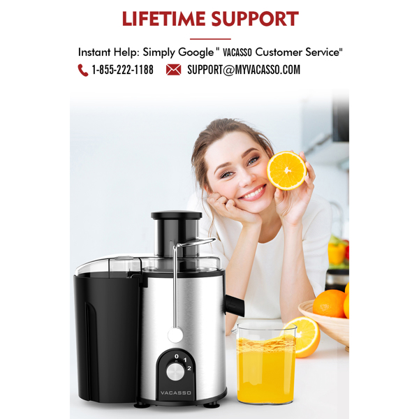 2 Speeds 400W Centrifugal Juicer Extractor with Wide Mouth