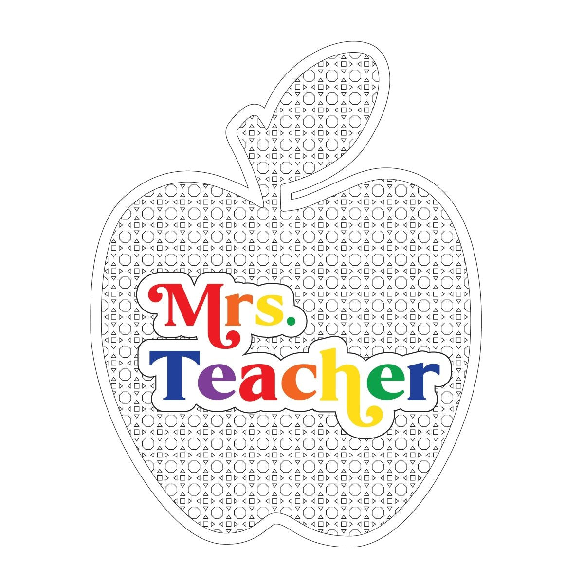 Personalized Rattan Teacher Apple Sign