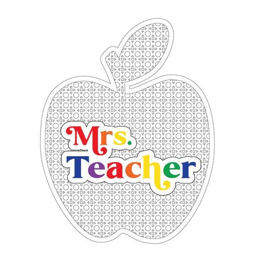 Personalized Rattan Teacher Apple Sign