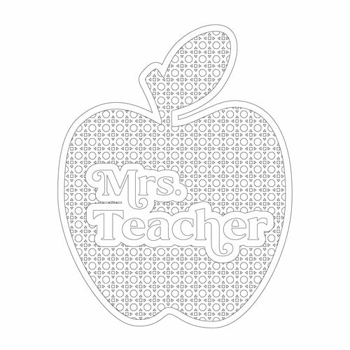 Personalized Rattan Teacher Apple Sign
