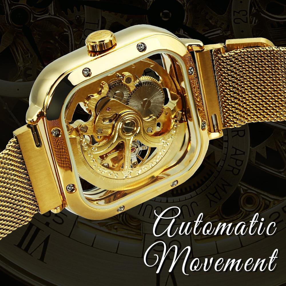 Watches Mens Top Brand Luxury Automatic Mechanical Watch for Men Gold