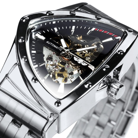 Triangle Military Men Watch Skeleton Mechanical Automatic Wristwatches