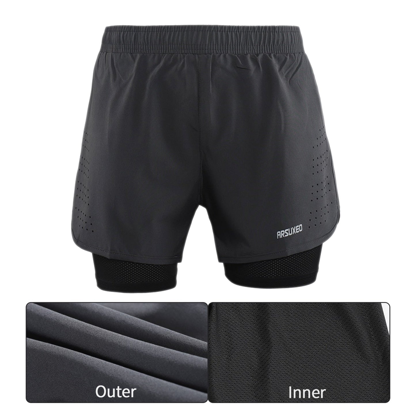 Men Running Shorts Outdoor Sports Training Exercise Jogging Gym